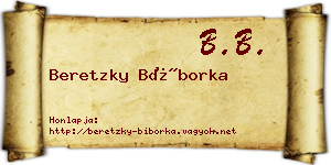 Beretzky Bíborka névjegykártya